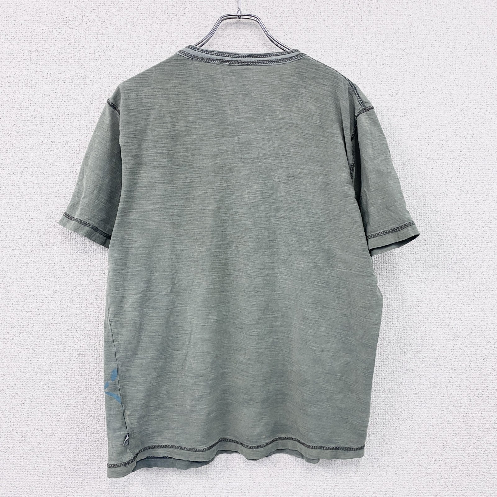 Modern Culture　半袖Tシャツ　ヘンリーネック　アート　fairy grunge　緑　グリーン　Lサイズ