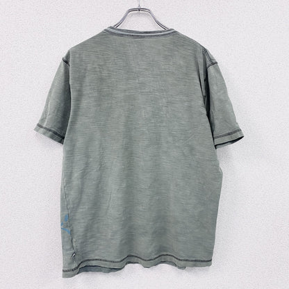Modern Culture　半袖Tシャツ　ヘンリーネック　アート　fairy grunge　緑　グリーン　Lサイズ