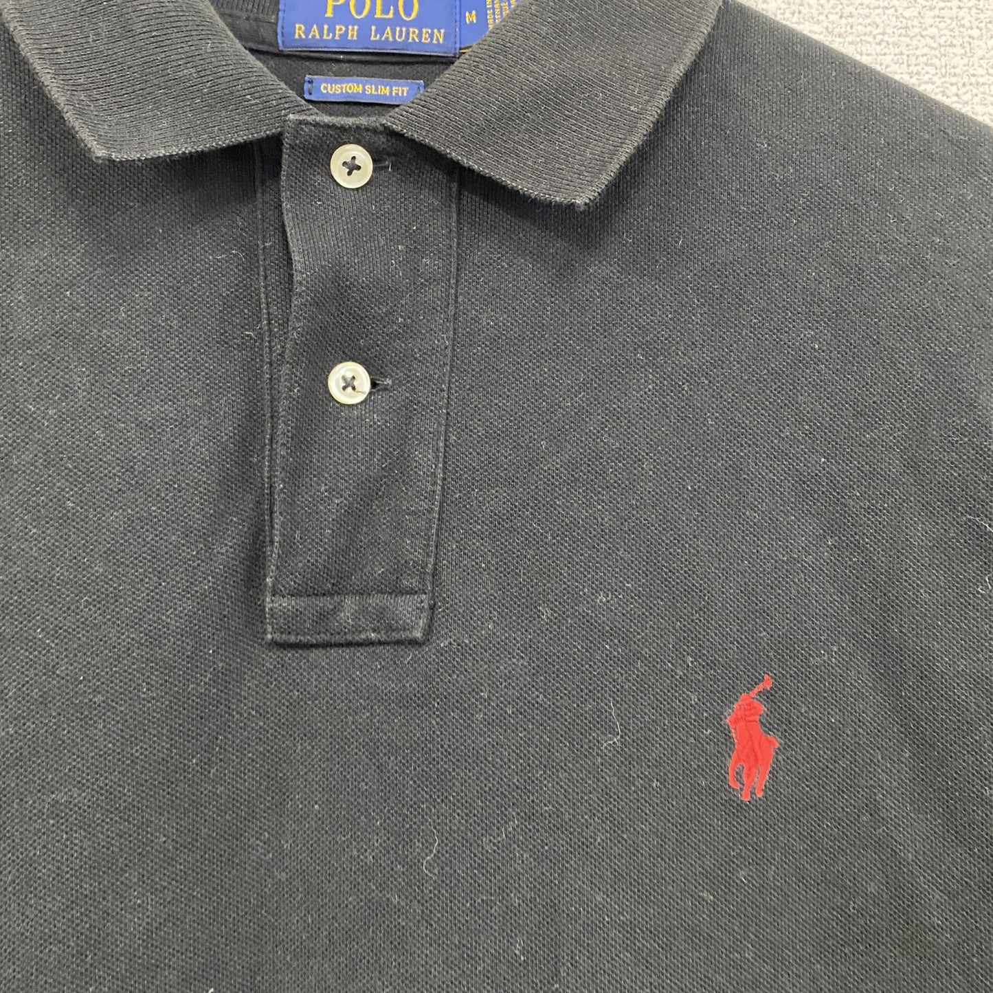 　POLO RALPH LAUREN　ポロ・ラルフローレン　半袖ポロシャツ　黒　ブラック　Mサイズ