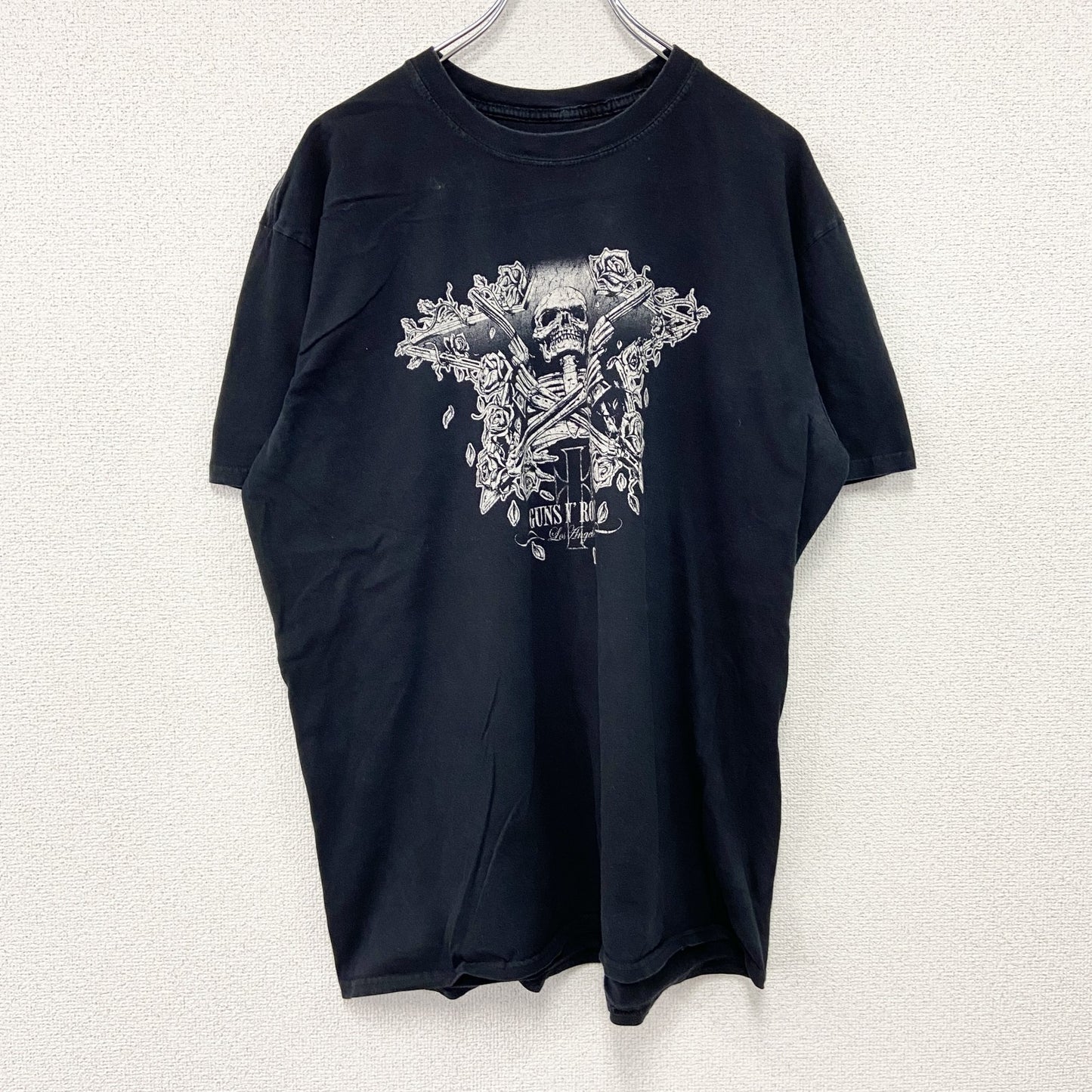 GUNS N' ROSES　ガンズアンドローゼズ　半袖プリントTシャツ　バンドT　黒　ブラック　2XLサイズ