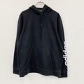 adidas　アディダス　スウェットパーカー/フーディー　デカロゴ　黒　ブラック　Oサイズ