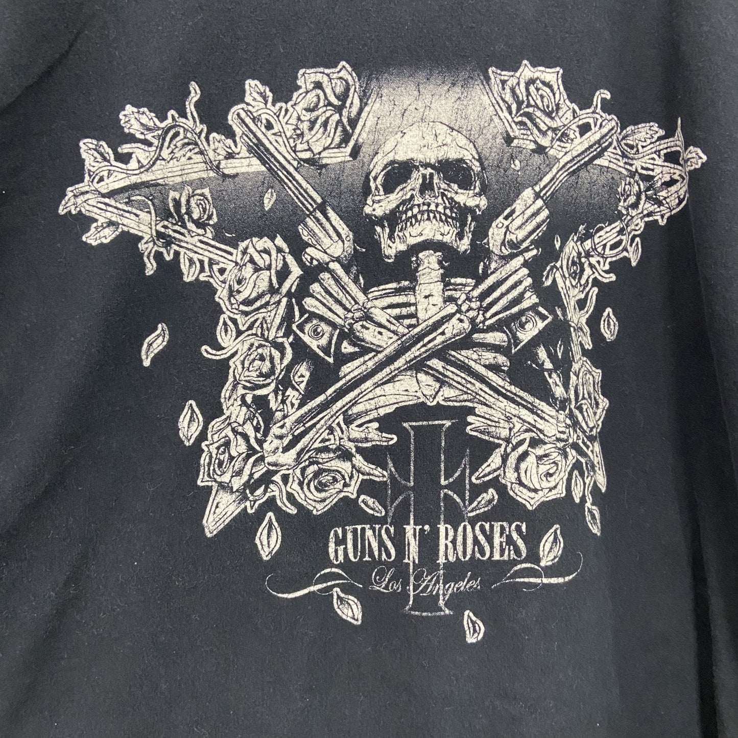 GUNS N' ROSES　ガンズアンドローゼズ　半袖プリントTシャツ　バンドT　黒　ブラック　2XLサイズ