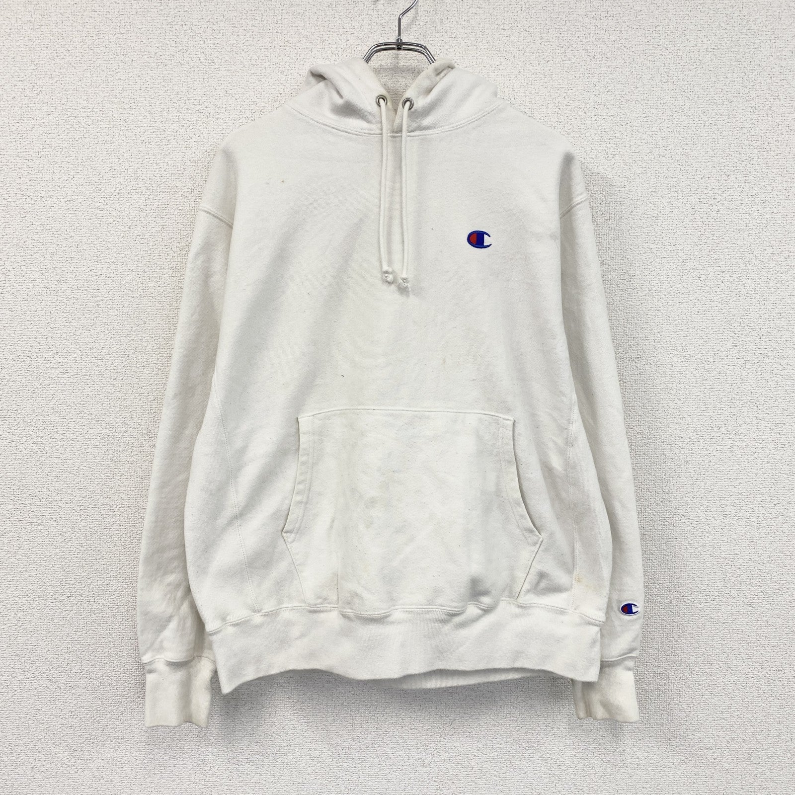 Champion　チャンピオン　リバースウィーブ　スウェットパーカー/フーディー　白　ホワイト　Lサイズ
