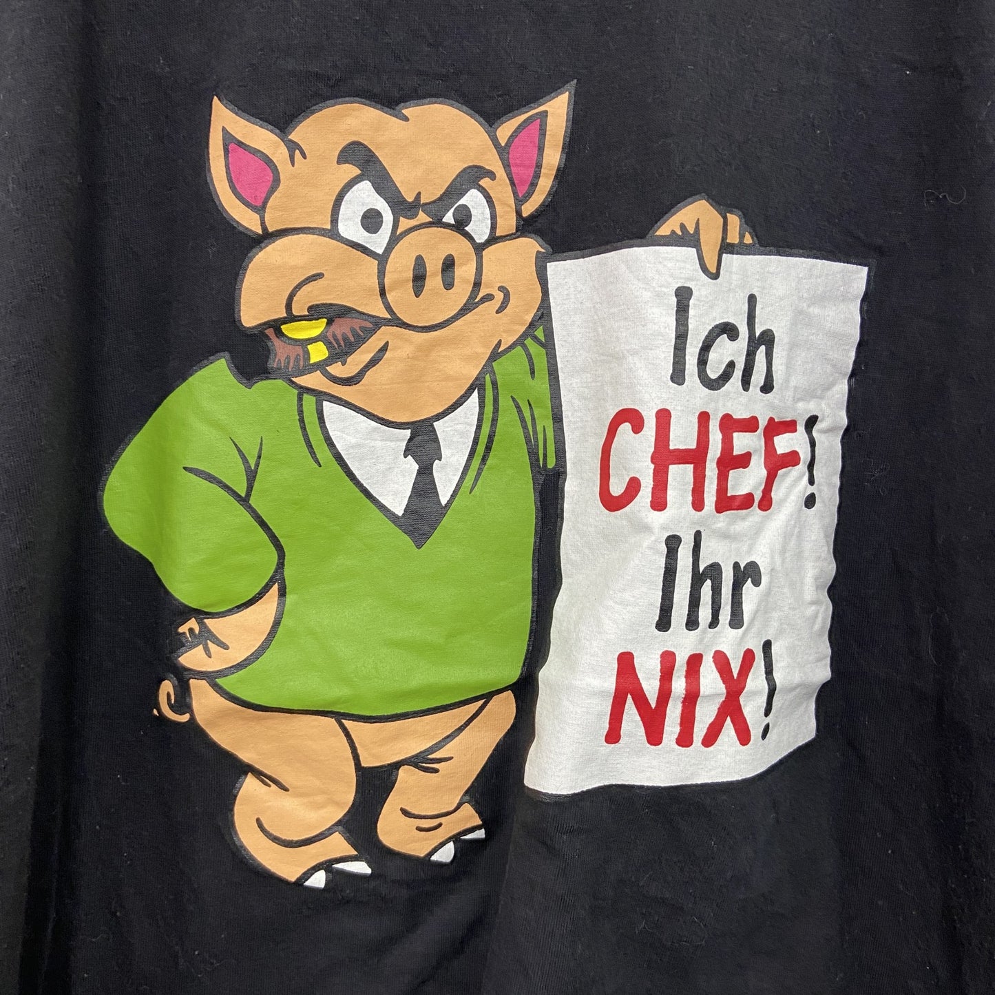 FUNKY T-SHIRT　半袖プリントTシャツ　アニマルT　ユーロ　黒　ブラック　2XLサイズ