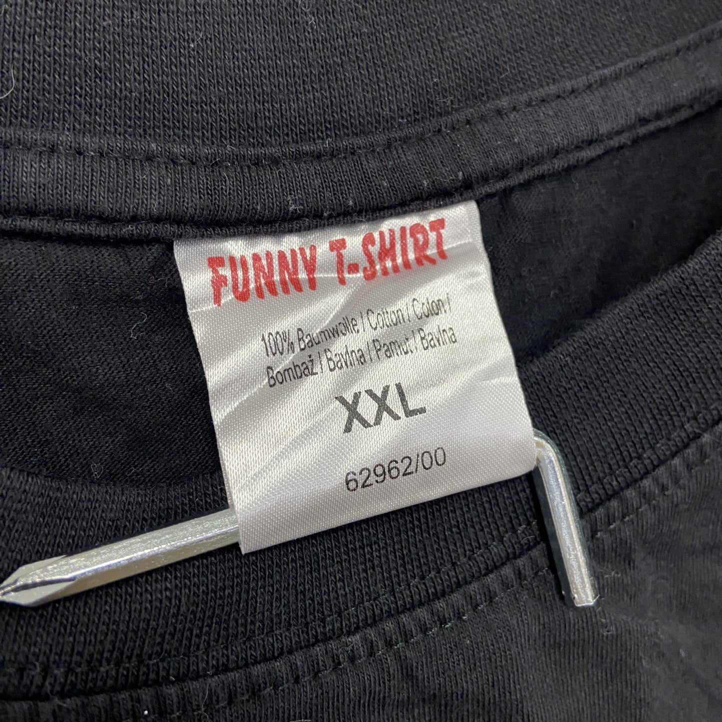 FUNKY T-SHIRT　半袖プリントTシャツ　アニマルT　ユーロ　黒　ブラック　2XLサイズ