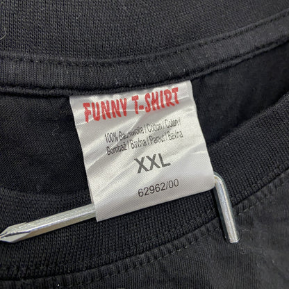 FUNKY T-SHIRT　半袖プリントTシャツ　アニマルT　ユーロ　黒　ブラック　2XLサイズ