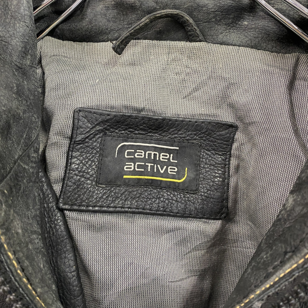 camel active　レザージャケット/革ジャン　シングルライダース　黒　ブラック