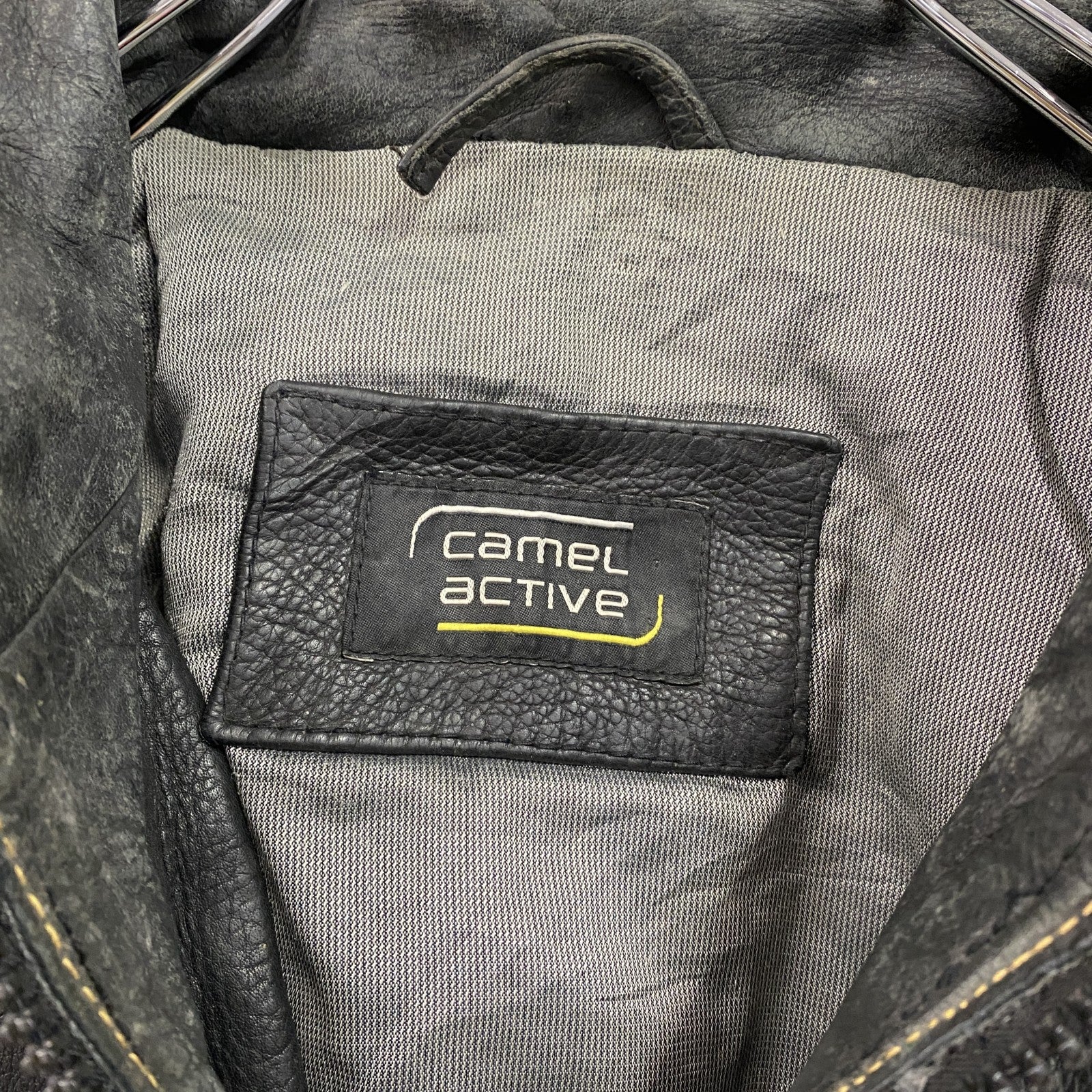 camel active　レザージャケット/革ジャン　シングルライダース　黒　ブラック