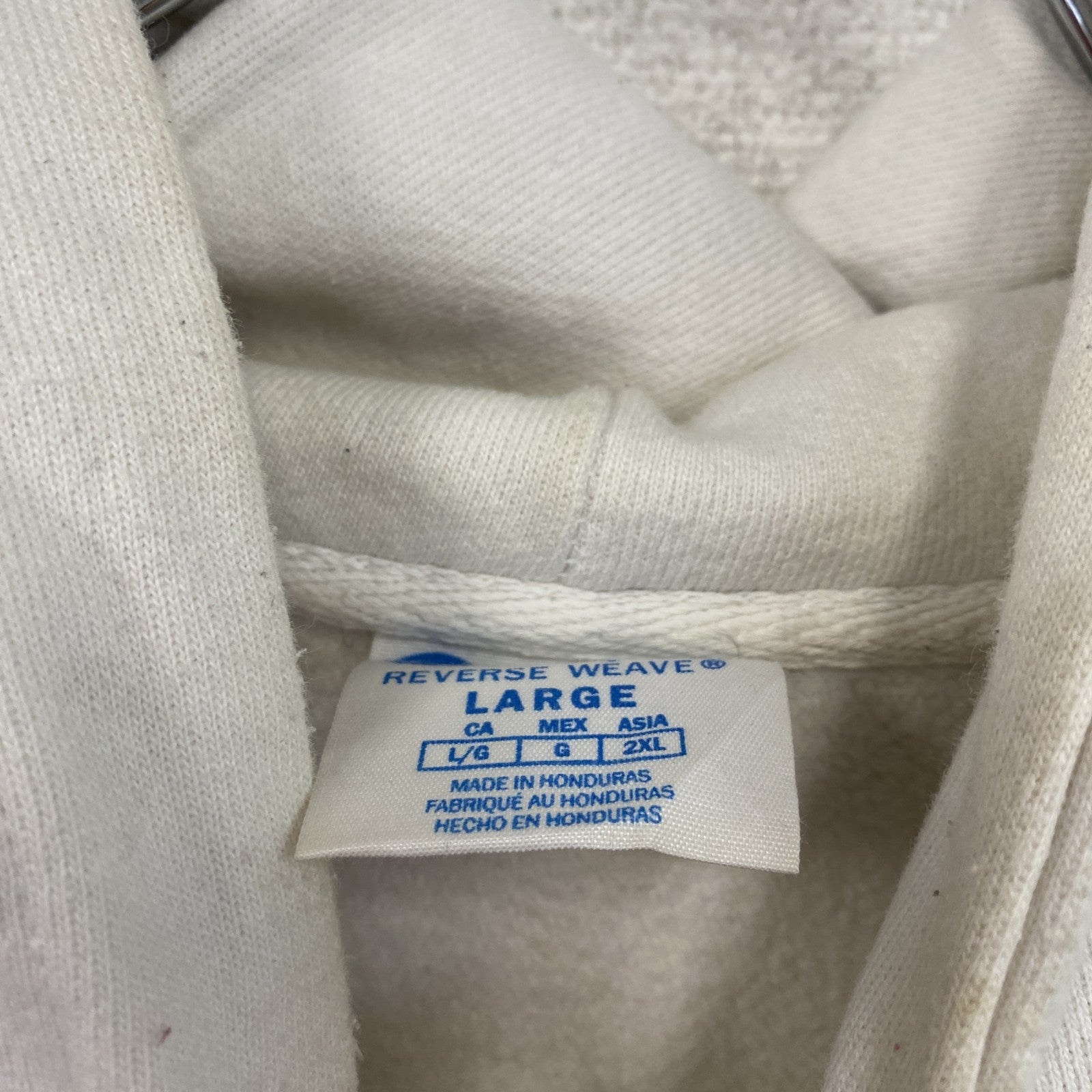 Champion　チャンピオン　リバースウィーブ　スウェットパーカー/フーディー　白　ホワイト　Lサイズ