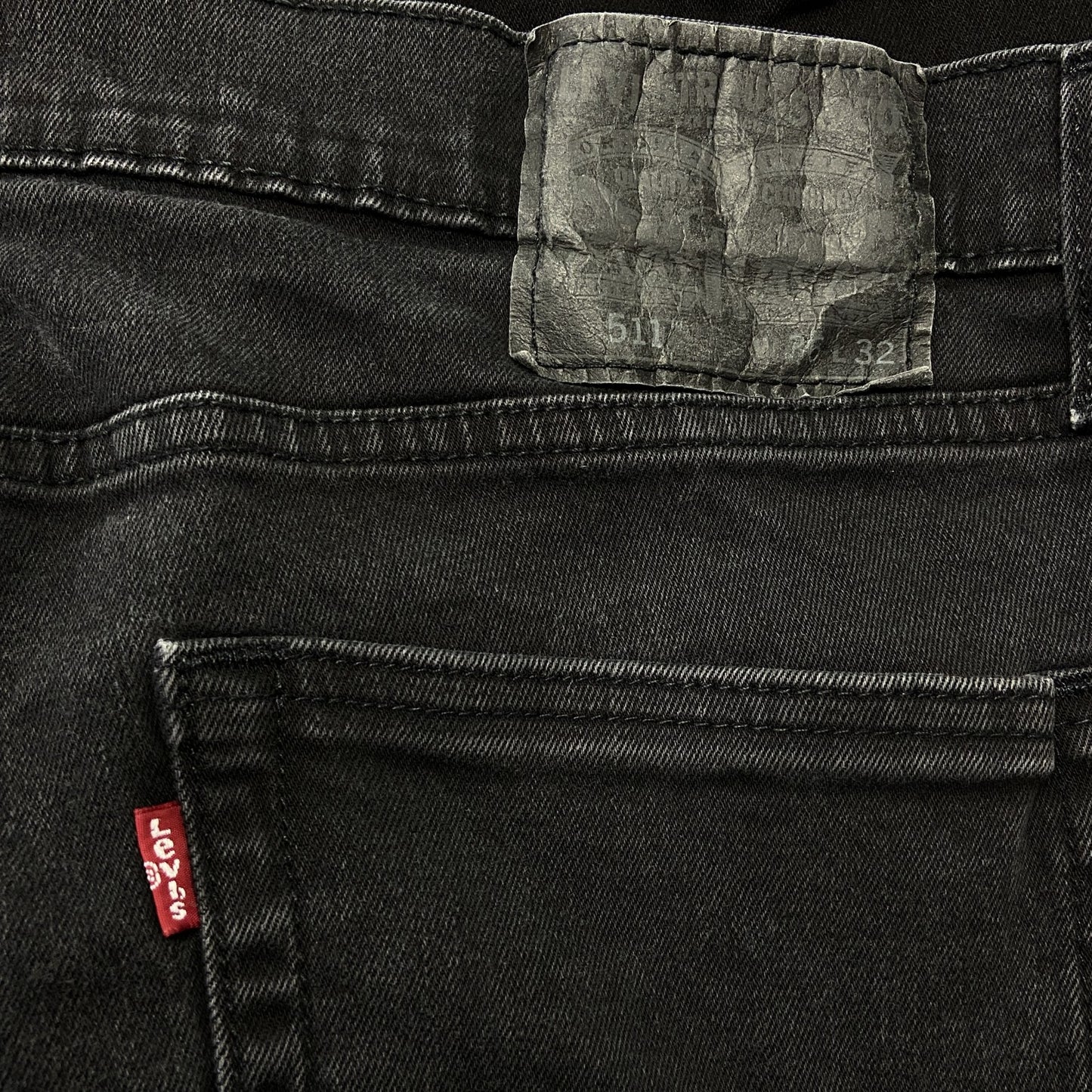 Levi’s　リーバイス　511　ブラックデニムパンツ/ジーンズ　ジップフライ　黒　ブラック　W36サイズ