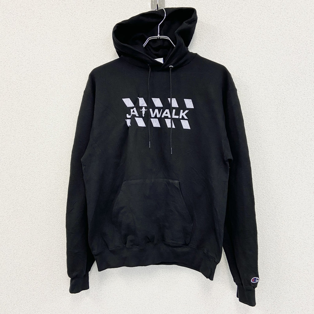 champion　チャンピオン　スウェットパーカー/フーディ　JAY WALK　刺繍ロゴ　現行　黒　ブラック　Mサイズ