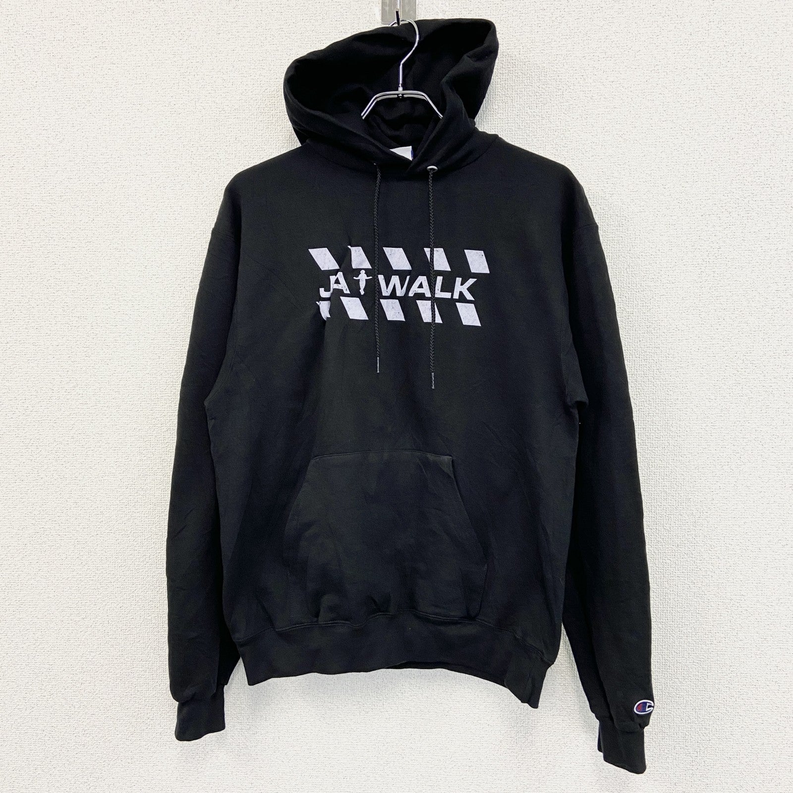 champion　チャンピオン　スウェットパーカー/フーディ　JAY WALK　刺繍ロゴ　現行　黒　ブラック　Mサイズ