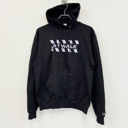 champion　チャンピオン　スウェットパーカー/フーディ　JAY WALK　刺繍ロゴ　現行　黒　ブラック　Mサイズ