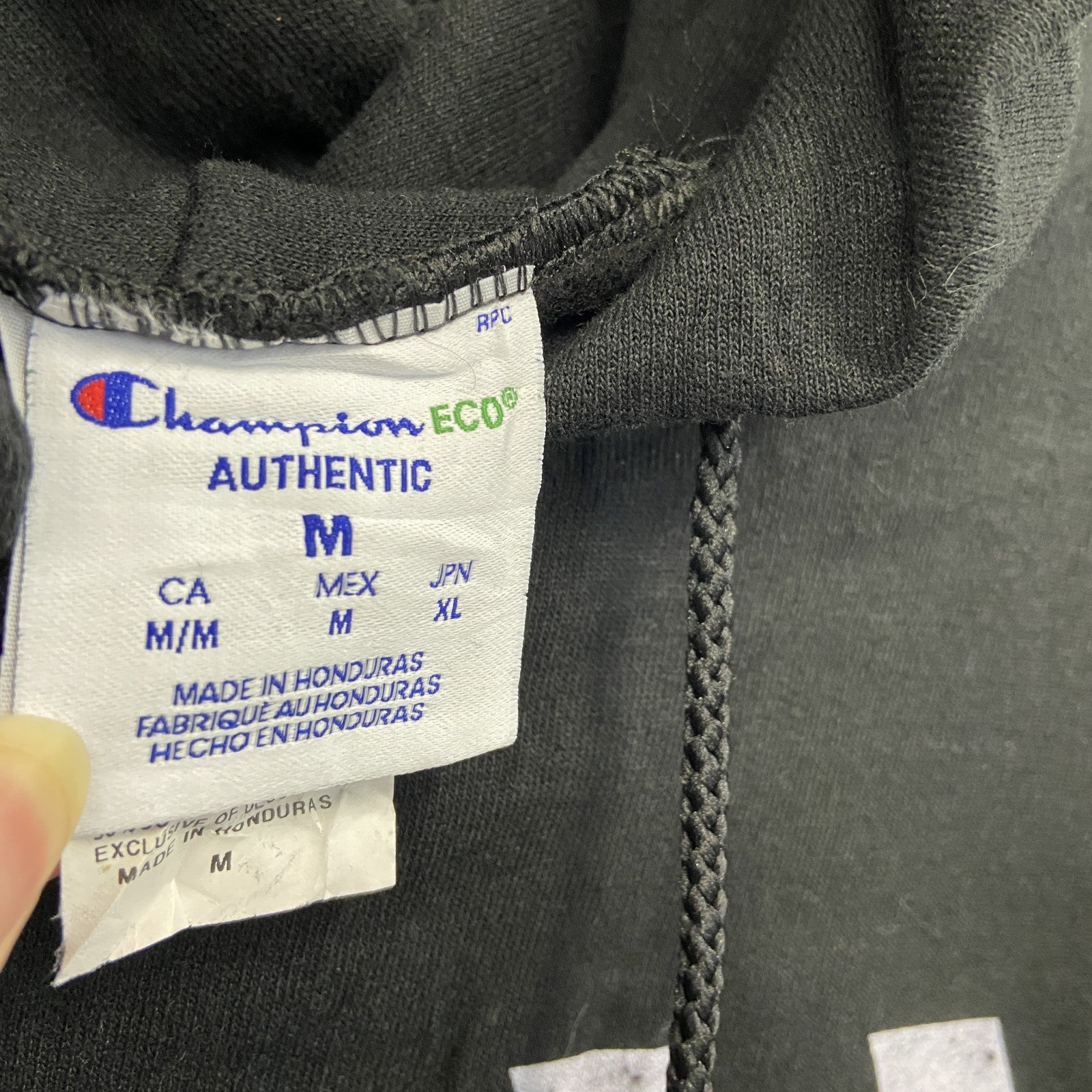 champion　チャンピオン　スウェットパーカー/フーディ　JAY WALK　刺繍ロゴ　現行　黒　ブラック　Mサイズ