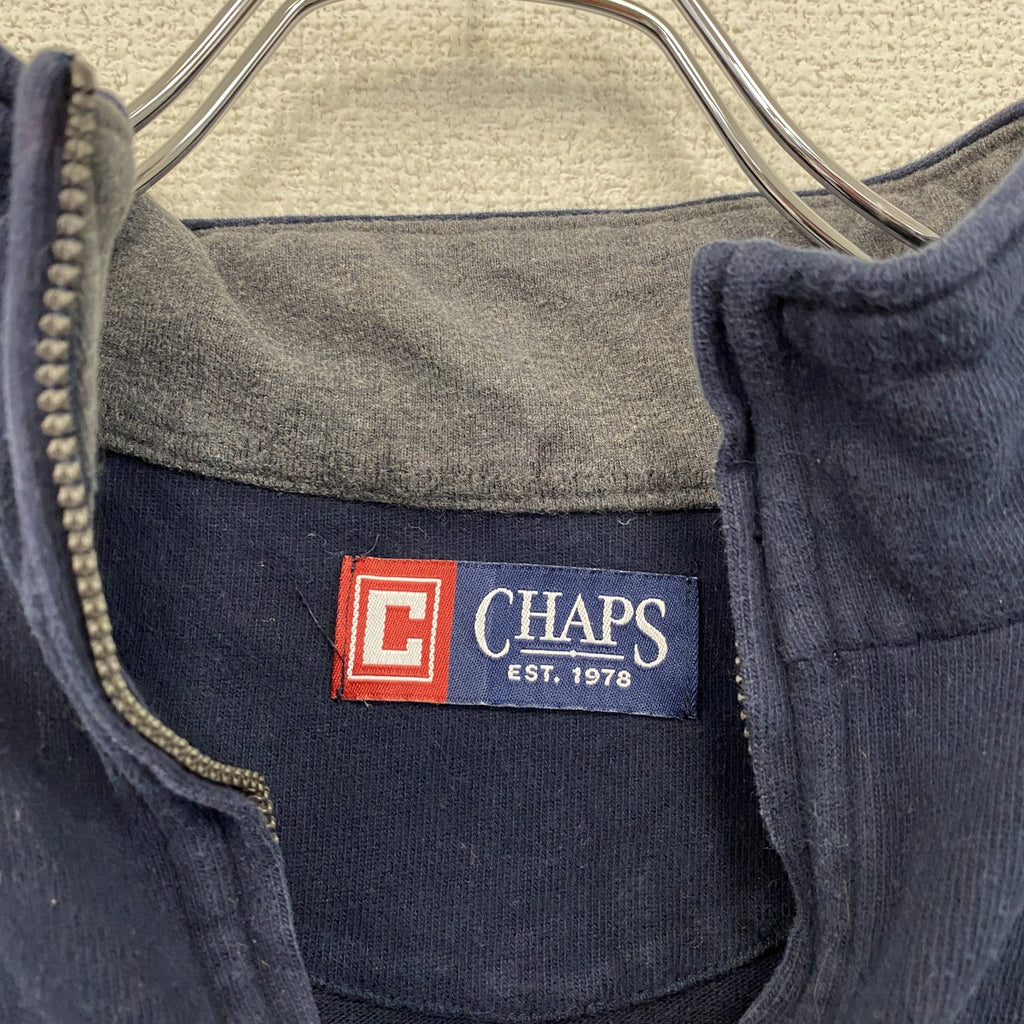 CHAPS　チャップス　ハーフジップスウェット/トレーナー　紺　ネイビー　Lサイズ