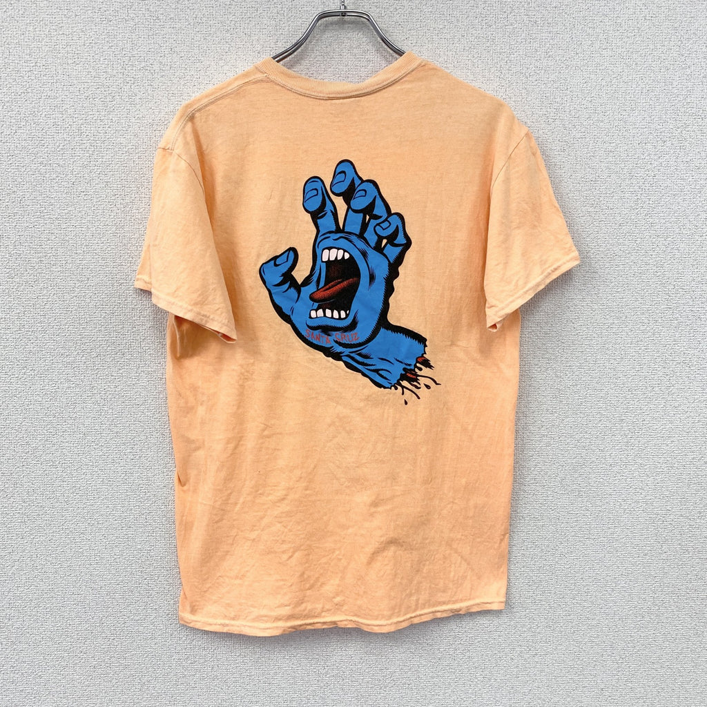 SANTA CRUZ　サンタクルーズ　スクリーミングハンドTシャツ　半袖プリントTシャツ　オレンジ　Mサイズ
