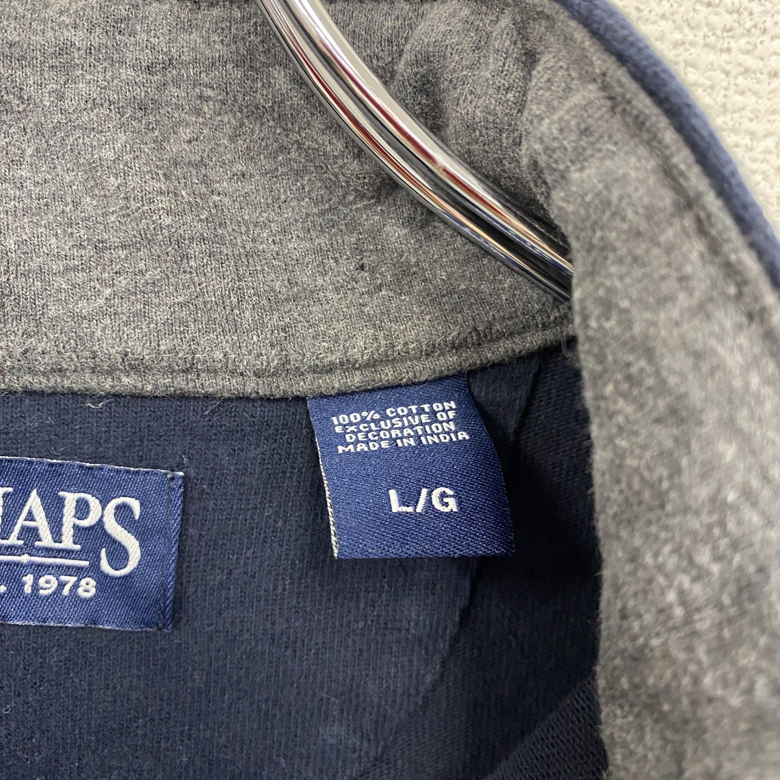 CHAPS　チャップス　ハーフジップスウェット/トレーナー　紺　ネイビー　Lサイズ