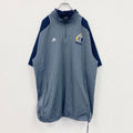 adidas　アディダス　半袖プルオーバージャケット　ハーフジップ　灰色　グレー　XLサイズ