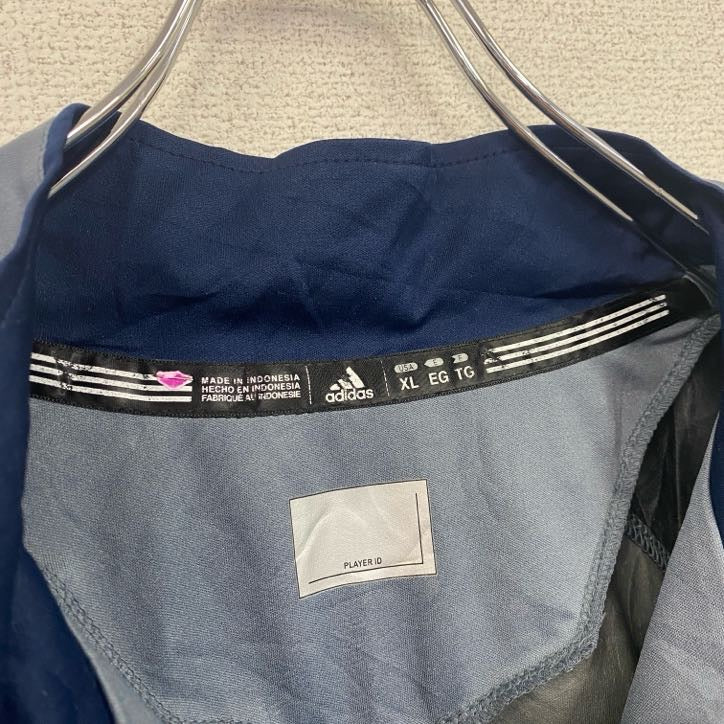 adidas　アディダス　半袖プルオーバージャケット　ハーフジップ　灰色　グレー　XLサイズ