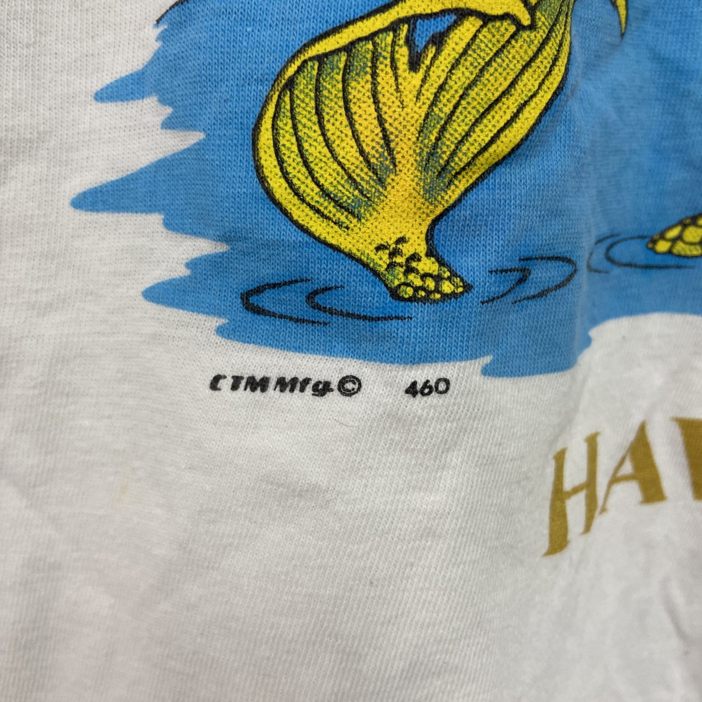 90s～　LESMORE　半袖プリントTシャツ　染み込みプリント　ヴィンテージ　白　ホワイト　Mサイズ
