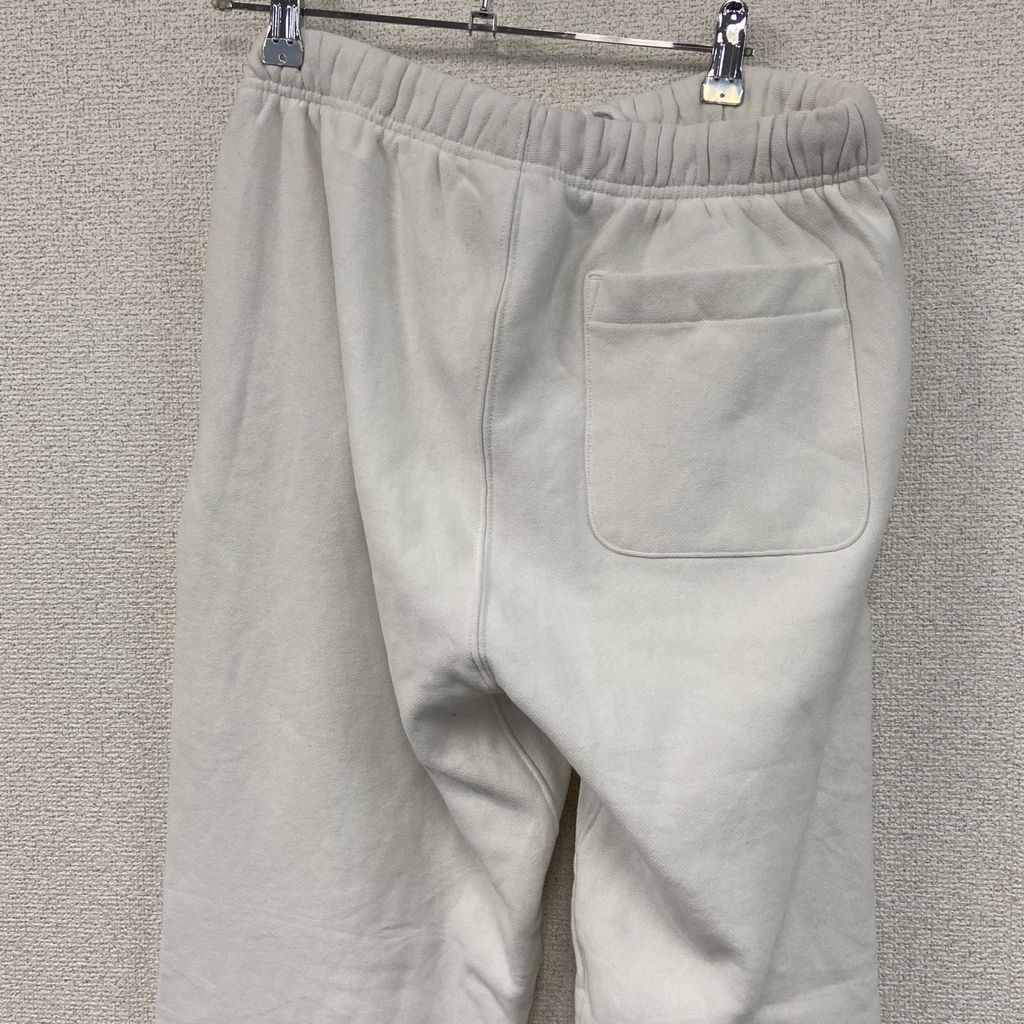 Champion　チャンピオン　リバースウィーブ　スウェットパンツ　リブライン　ヘビーウエイト　刺繍ロゴ　白　ホワイト　Mサイズ　古着