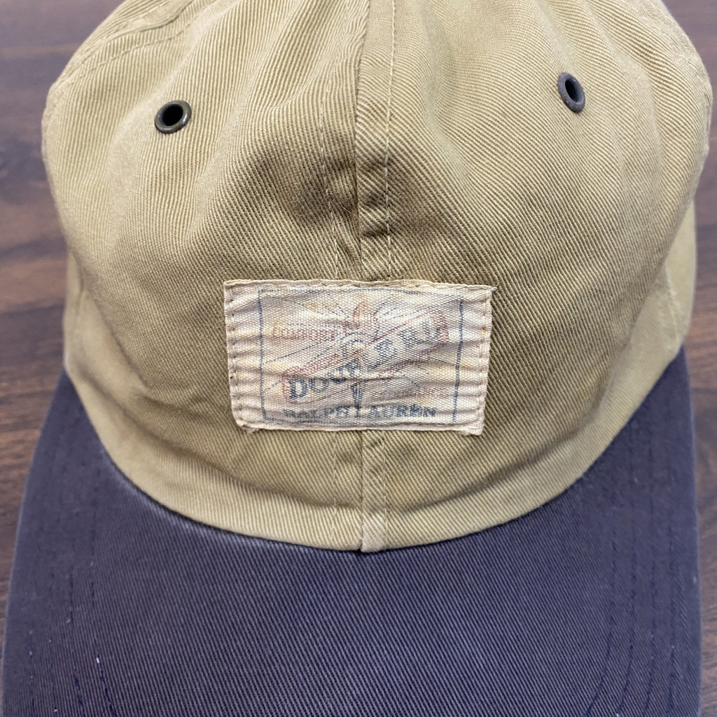 90s　DOUBLE RL　ダブルアールエル　RRL　三ツ星　6パネルキャップ　ベースボールキャップ　ベージュ