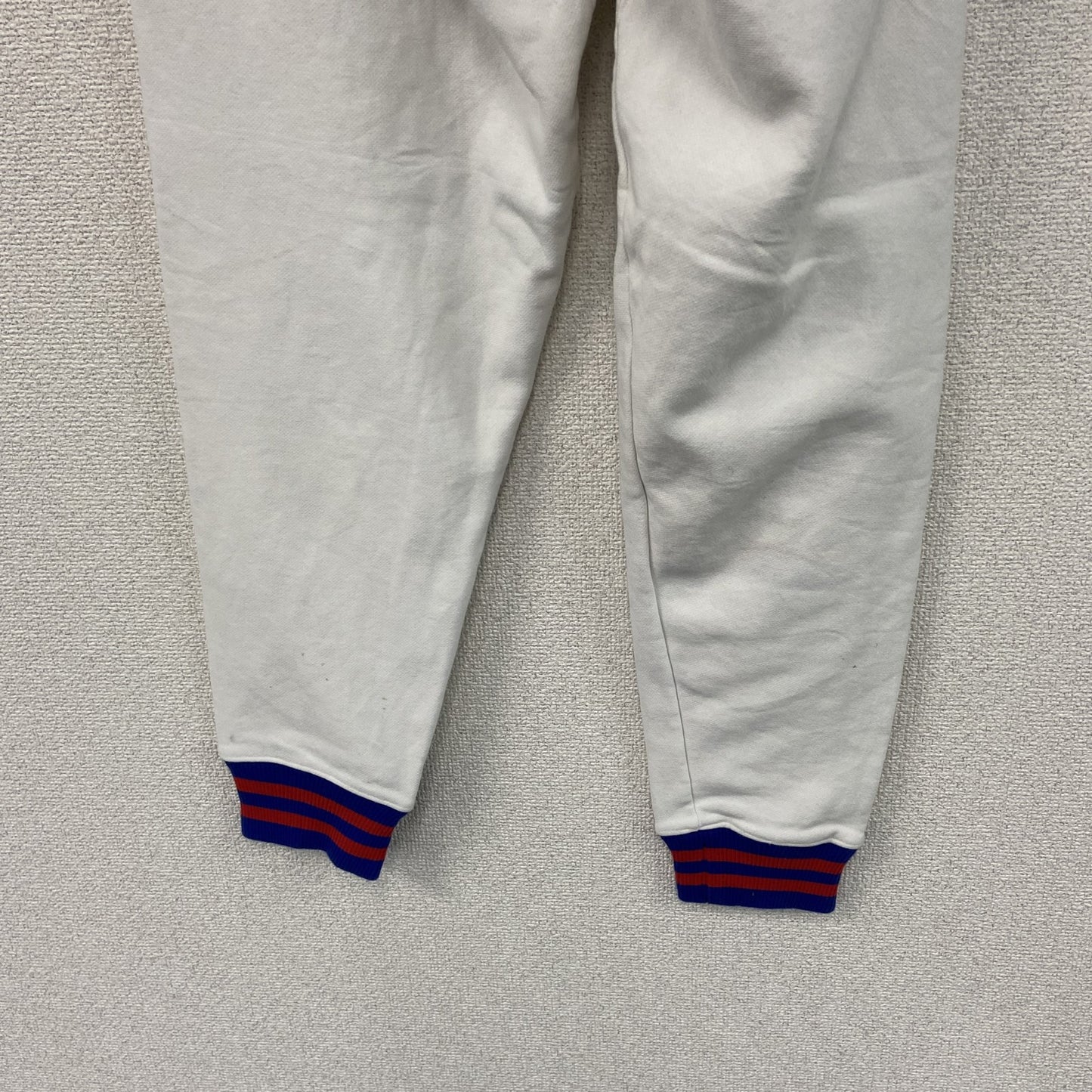 Champion　チャンピオン　リバースウィーブ　スウェットパンツ　リブライン　ヘビーウエイト　刺繍ロゴ　白　ホワイト　Mサイズ　古着