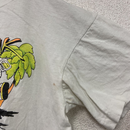 90s～　LESMORE　半袖プリントTシャツ　染み込みプリント　ヴィンテージ　白　ホワイト　Mサイズ