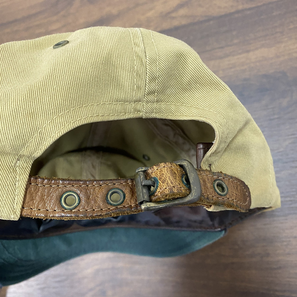 90s　DOUBLE RL　ダブルアールエル　RRL　三ツ星　6パネルキャップ　ベースボールキャップ　ベージュ
