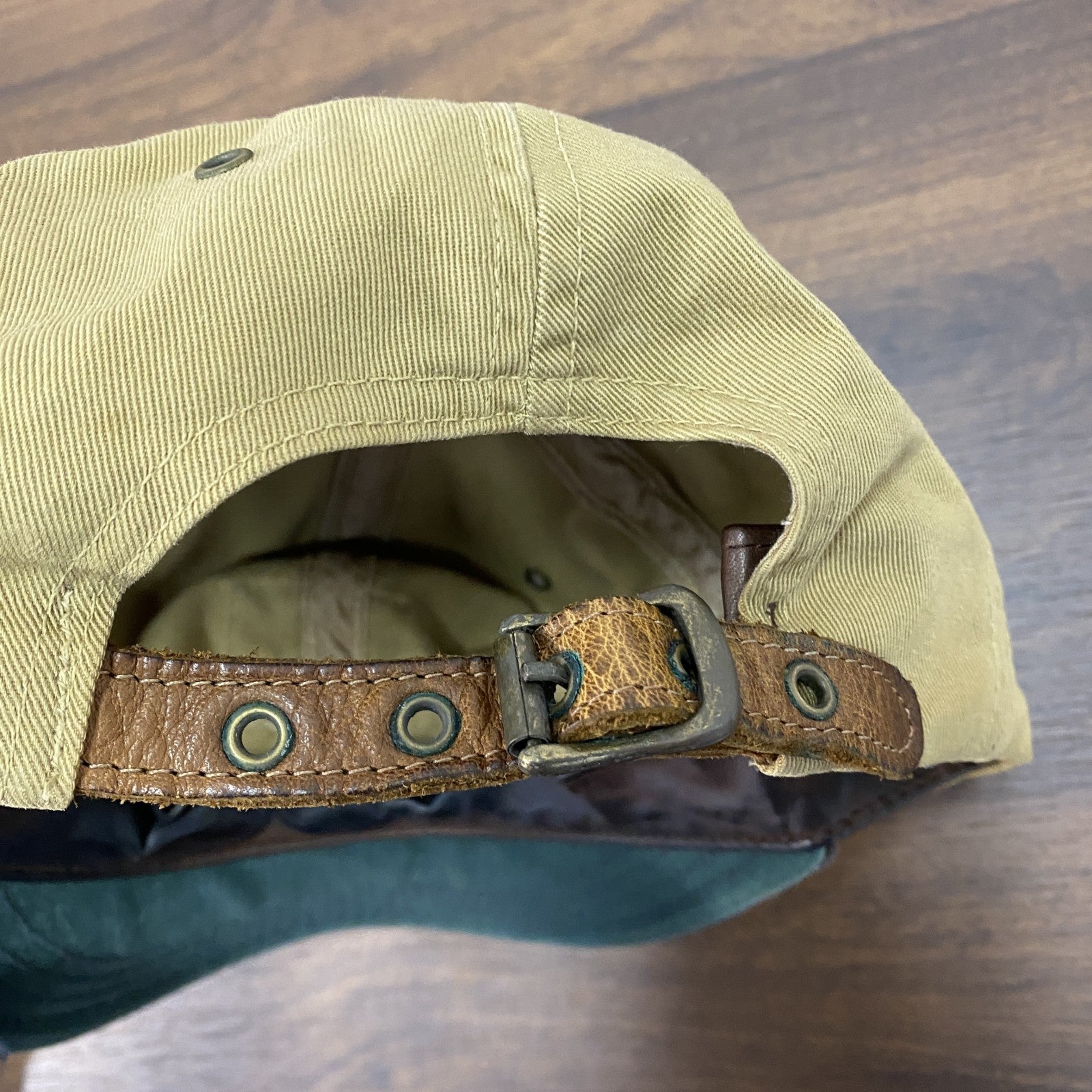 90s　DOUBLE RL　ダブルアールエル　RRL　三ツ星　6パネルキャップ　ベースボールキャップ　ベージュ