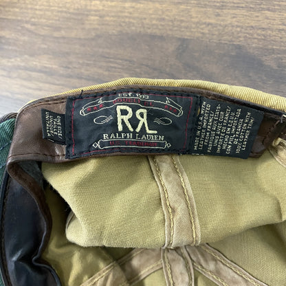 90s　DOUBLE RL　ダブルアールエル　RRL　三ツ星　6パネルキャップ　ベースボールキャップ　ベージュ