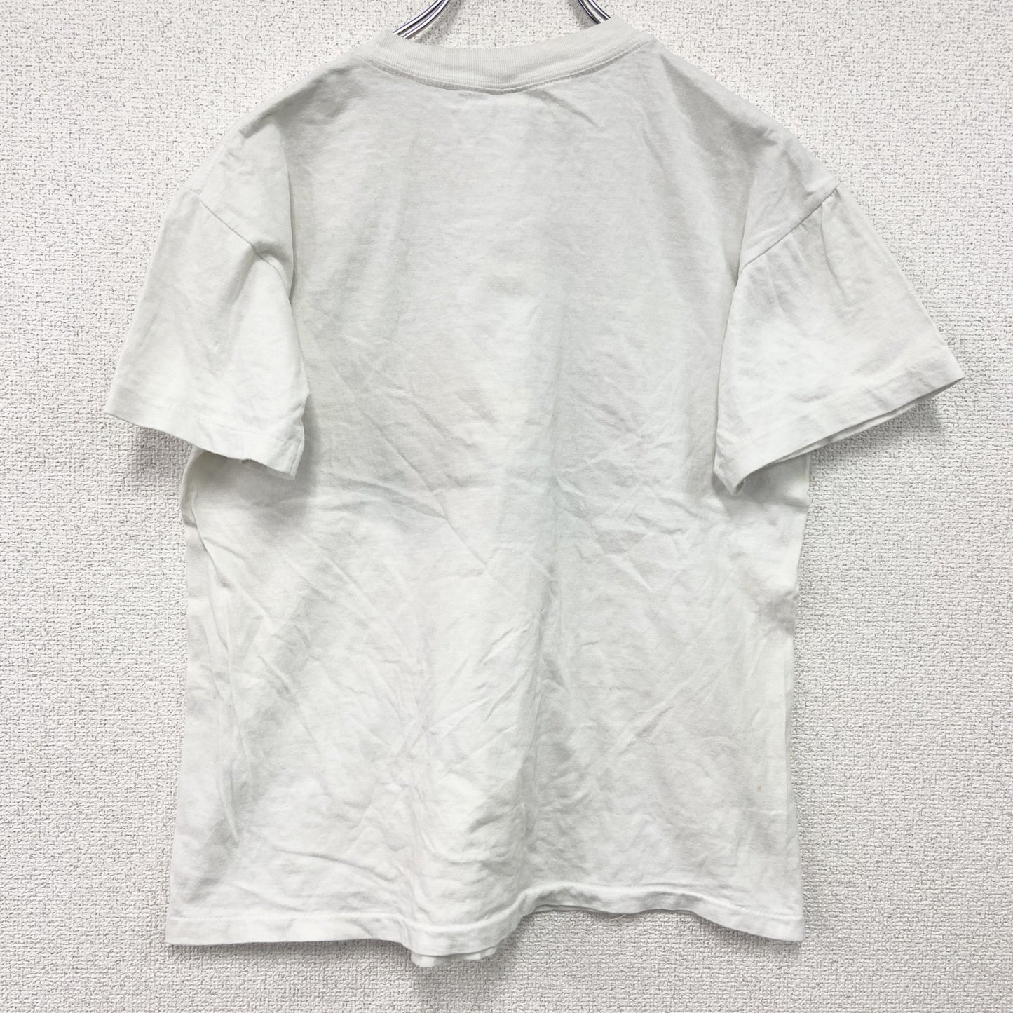 90s～　LESMORE　半袖プリントTシャツ　染み込みプリント　ヴィンテージ　白　ホワイト　Mサイズ