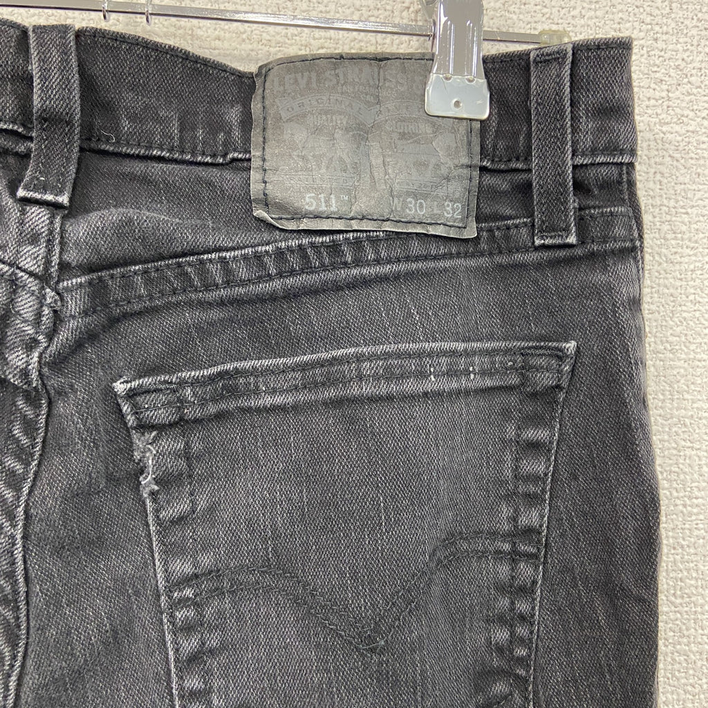Levi’s　リーバイス　511　ブラックデニムパンツ/ジーンズ　ジップフライ　黒　ブラック　W30サイズ