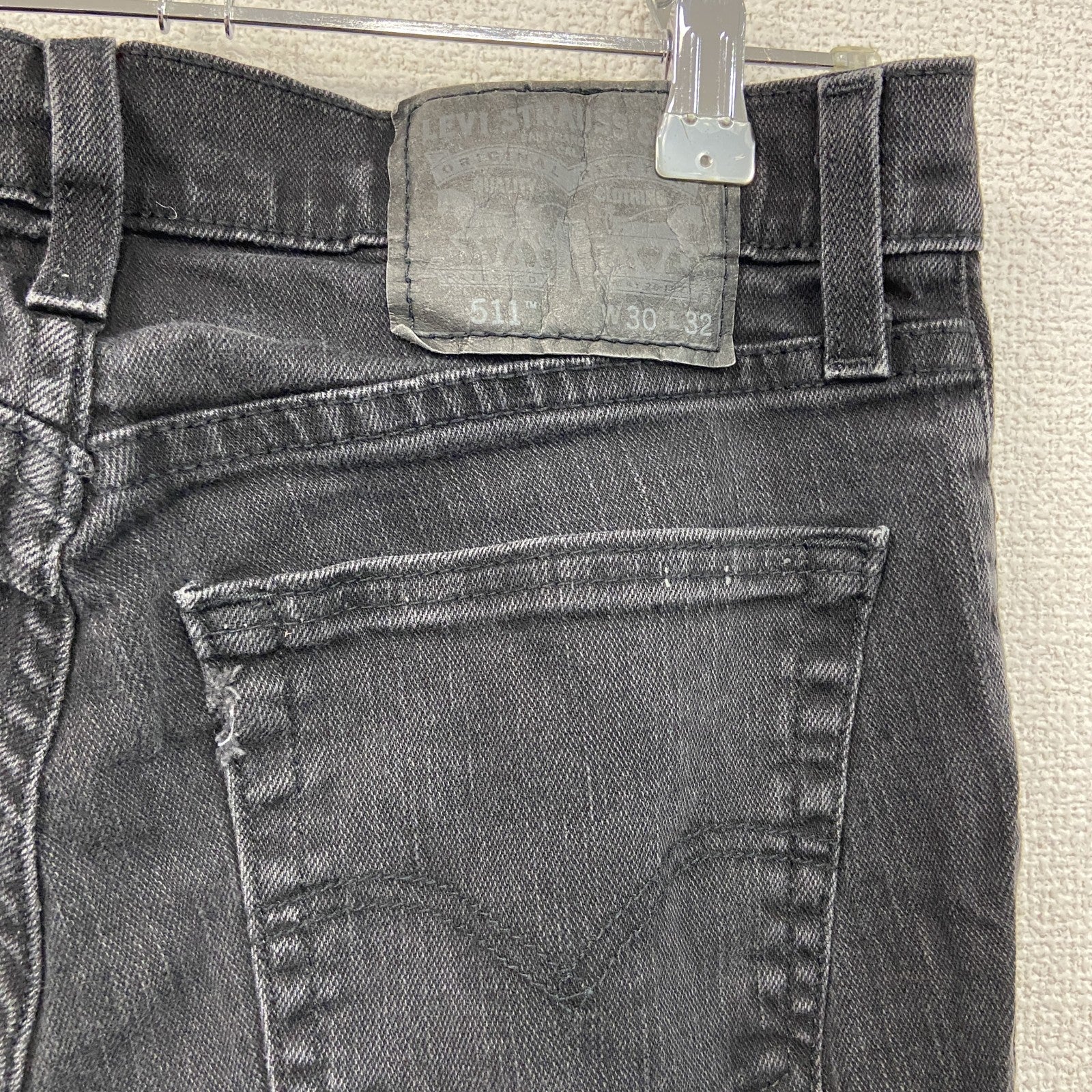 Levi’s　リーバイス　511　ブラックデニムパンツ/ジーンズ　ジップフライ　黒　ブラック　W30サイズ