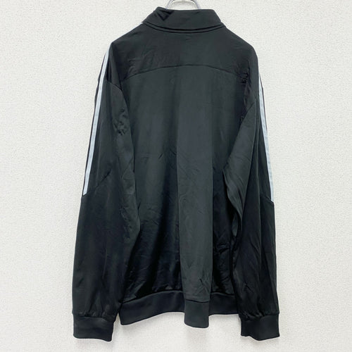 00s　adidas　アディダス　トラックジャケット/ジャージ　パフォーマンスロゴ　ヴィンテージ　黒　ブラック　2XLサイズ