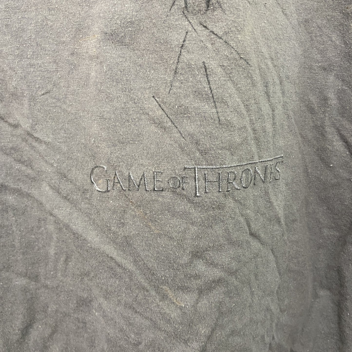 GAME OF THRONES　ゲームオブスローンズ　半袖プリントTシャツ　ドラマT　黒　ブラック　XLサイズ