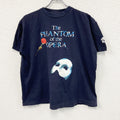 90s　ROOTS　オペラ座の怪人　半袖プリントTシャツ　ヴィンテージ　シングルステッチ　紺　ネイビー　Lサイズ