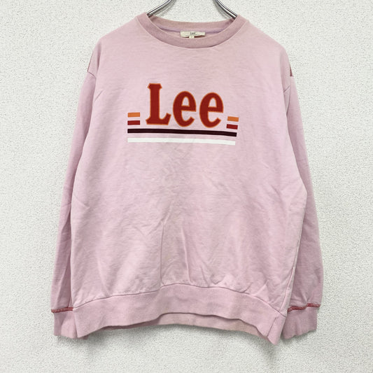 Lee　リー　スウェット/トレーナー　デカロゴ　ピンク　Lサイズ