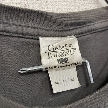 GAME OF THRONES　ゲームオブスローンズ　半袖プリントTシャツ　ドラマT　黒　ブラック　XLサイズ