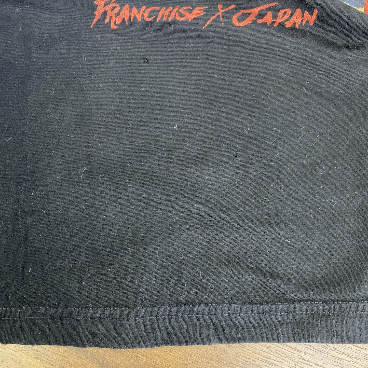 Franchise　半袖プリントTシャツ　浮世絵　和柄　黒　ブラック　XLサイズ