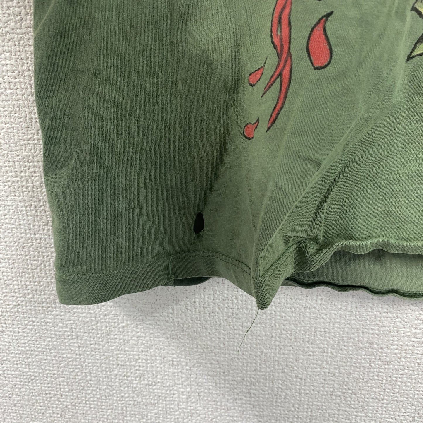 Ed Hardy　エドハーディー　半袖プリントTシャツ　アメトラ　タトゥー　緑　グリーン