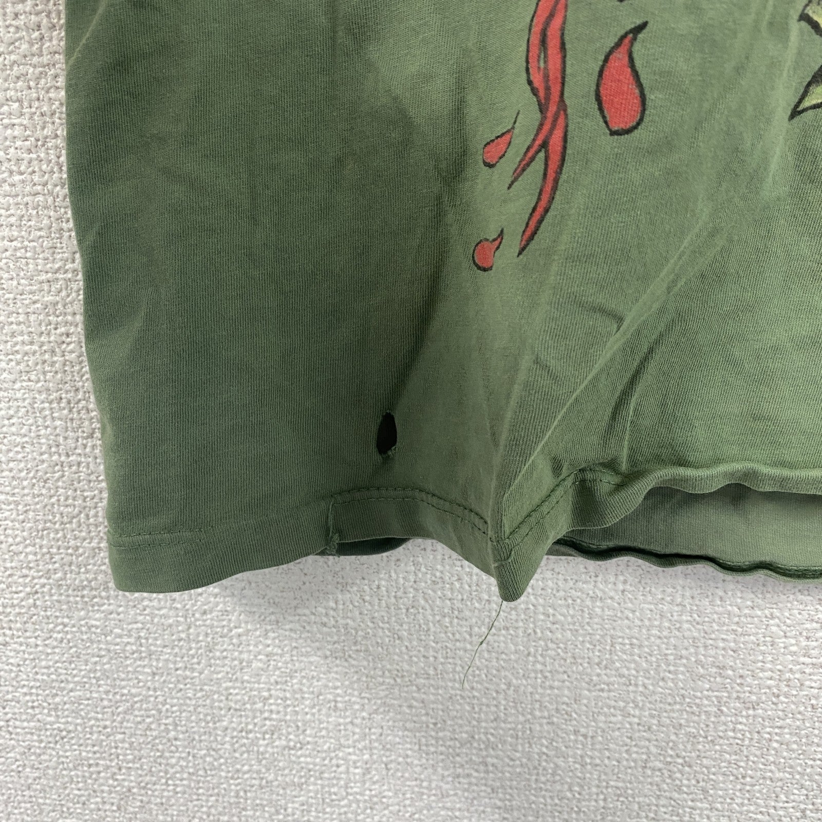 Ed Hardy　エドハーディー　半袖プリントTシャツ　アメトラ　タトゥー　緑　グリーン