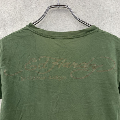 Ed Hardy　エドハーディー　半袖プリントTシャツ　アメトラ　タトゥー　緑　グリーン