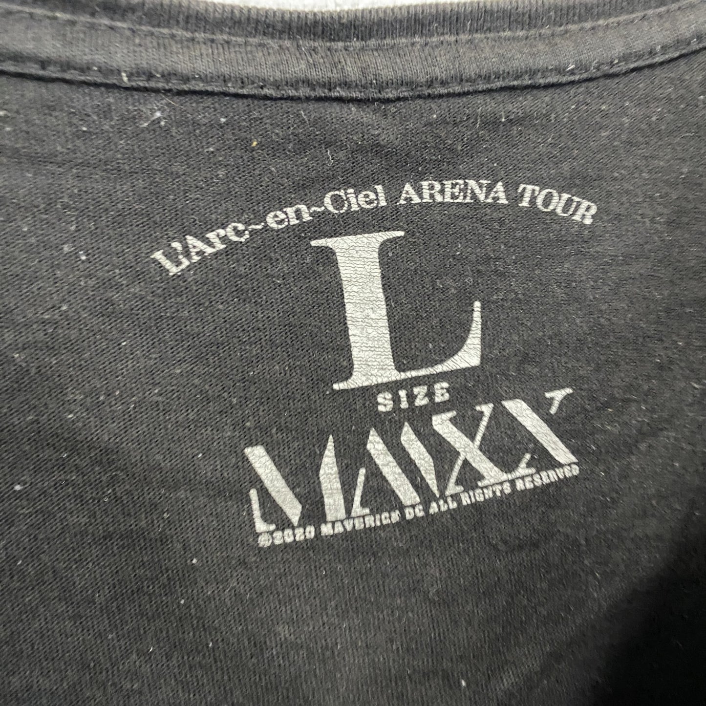 L'Arc-en-Ciel　ラルクアンシエル　半袖プリントTシャツ　黒　ブラック　Lサイズ