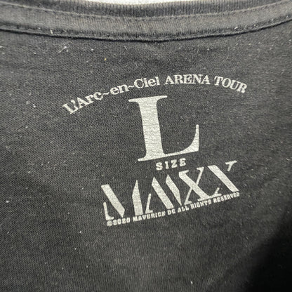 L'Arc-en-Ciel　ラルクアンシエル　半袖プリントTシャツ　黒　ブラック　Lサイズ