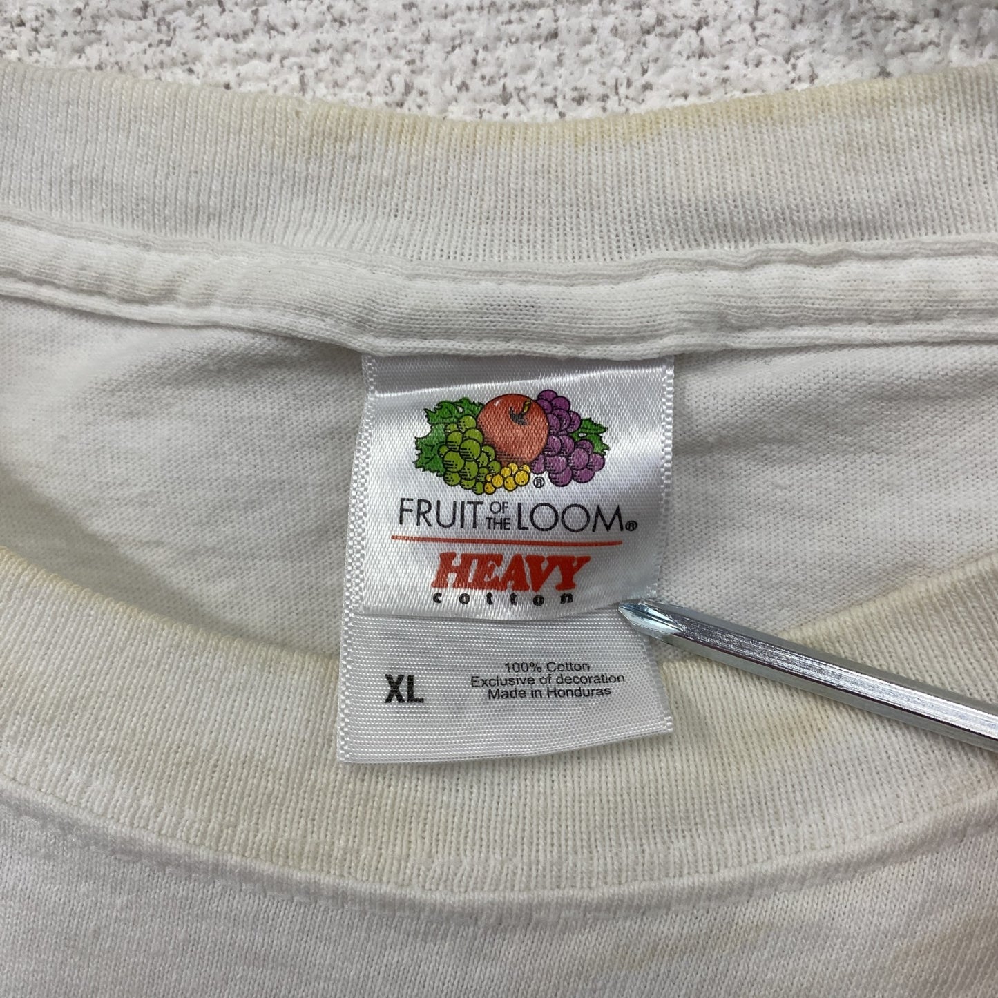 FRUIT OF THE LOOM　フルーツオブザルーム　Ascaso　アスカソ　半袖Tシャツ　ホワイト　XLサイズ