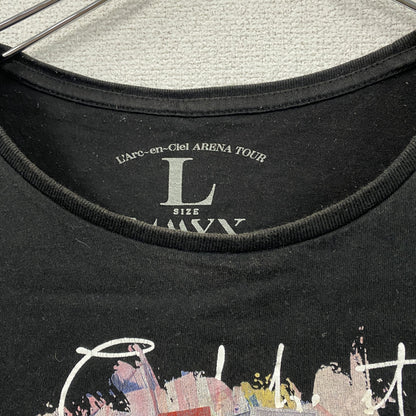 L'Arc-en-Ciel　ラルクアンシエル　半袖プリントTシャツ　黒　ブラック　Lサイズ