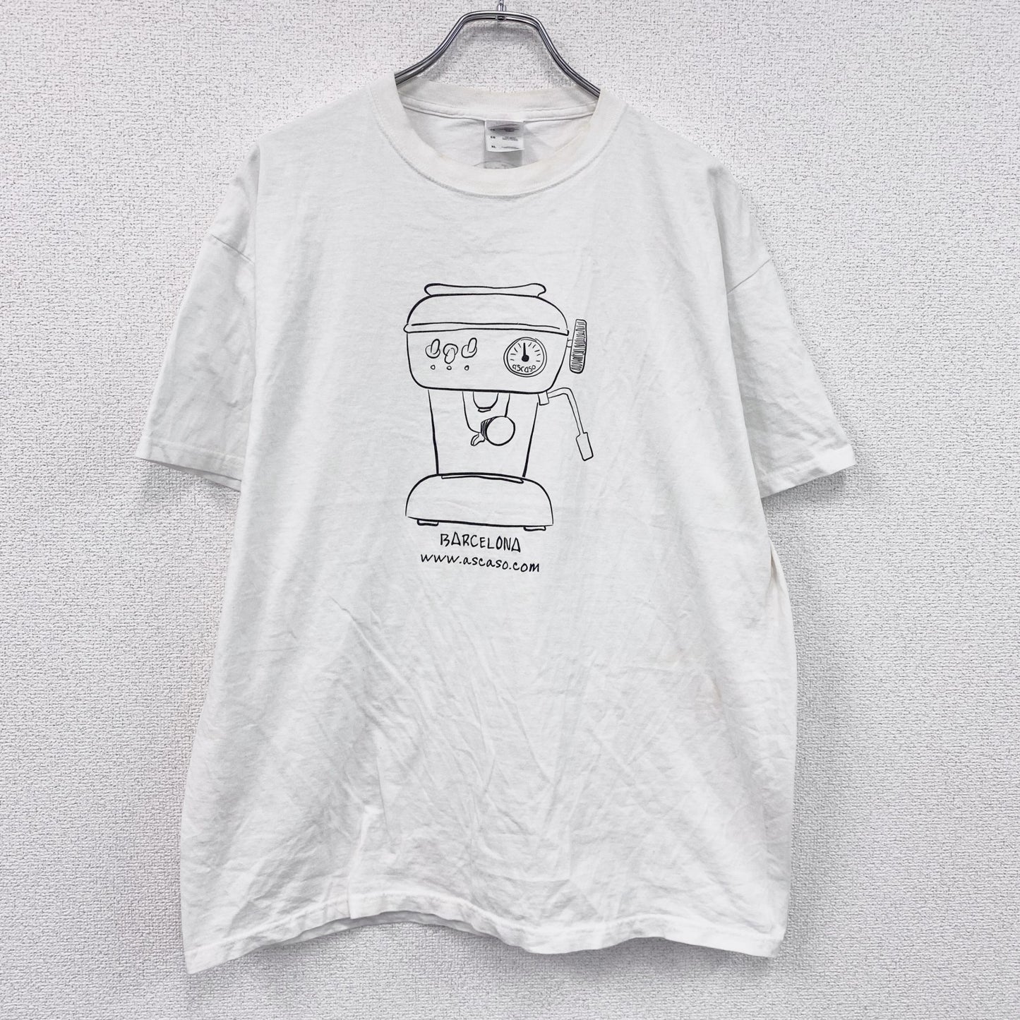 FRUIT OF THE LOOM　フルーツオブザルーム　Ascaso　アスカソ　半袖Tシャツ　ホワイト　XLサイズ
