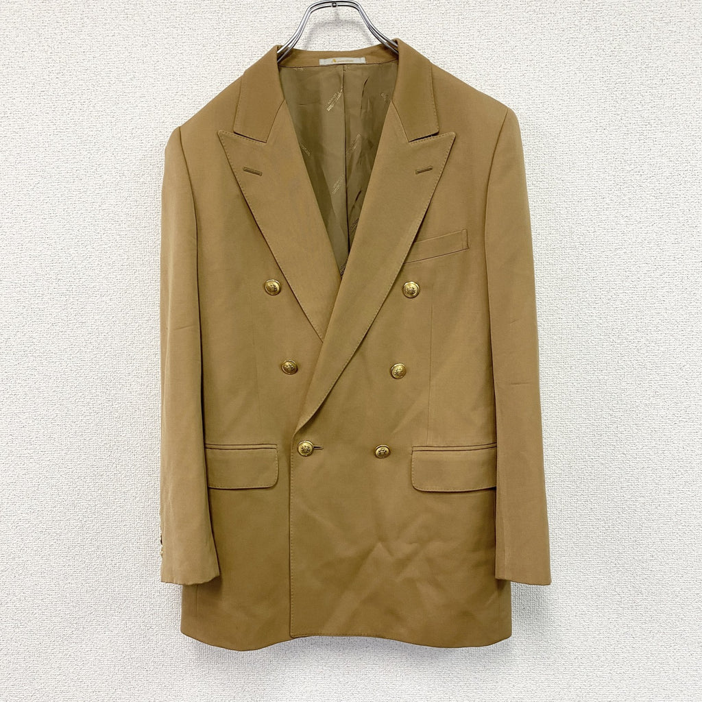 Aquascutum　アクアスキュータム　ダブルブレストテーラードジャケット　ブレザー　キャメル　9サイズ