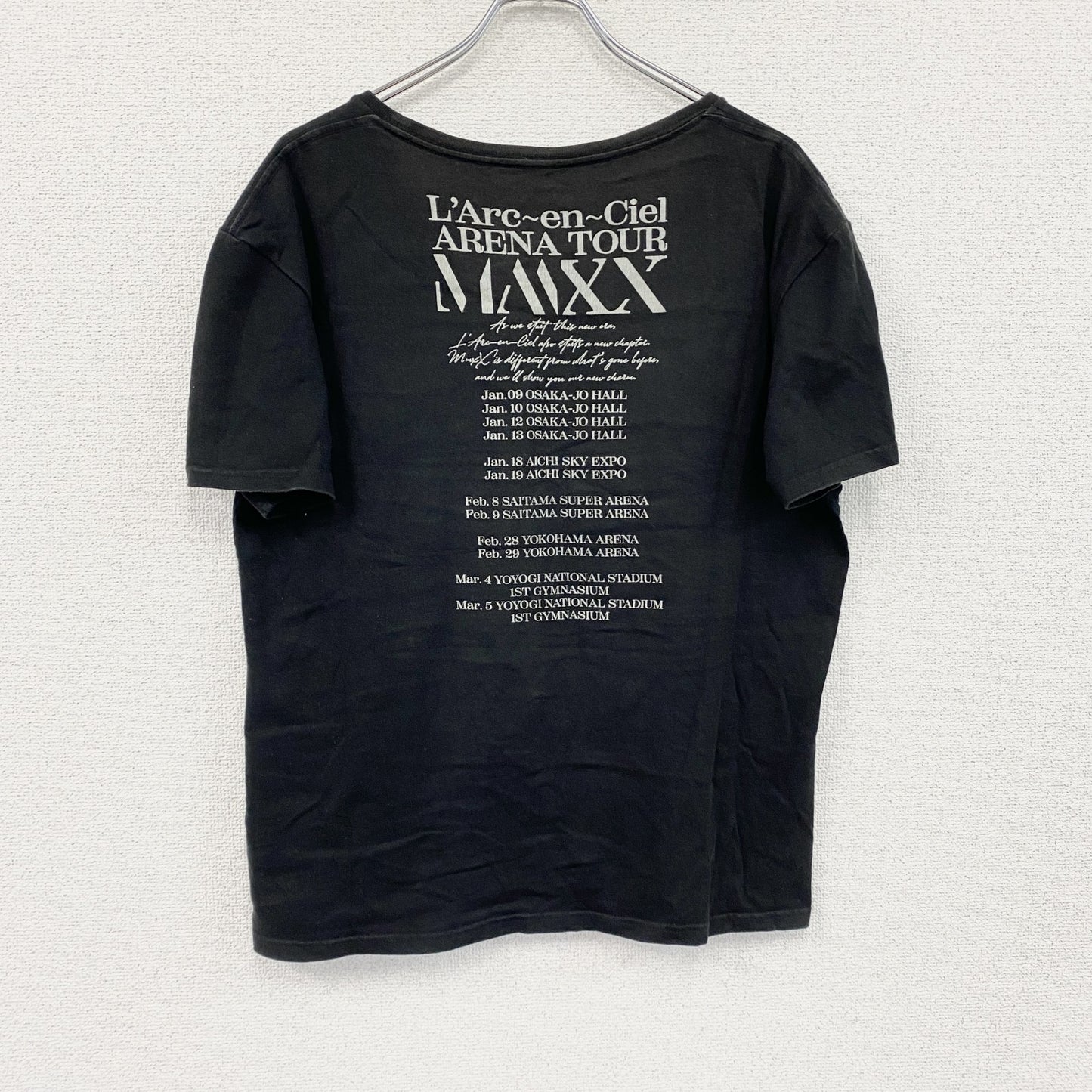 L'Arc-en-Ciel　ラルクアンシエル　半袖プリントTシャツ　黒　ブラック　Lサイズ